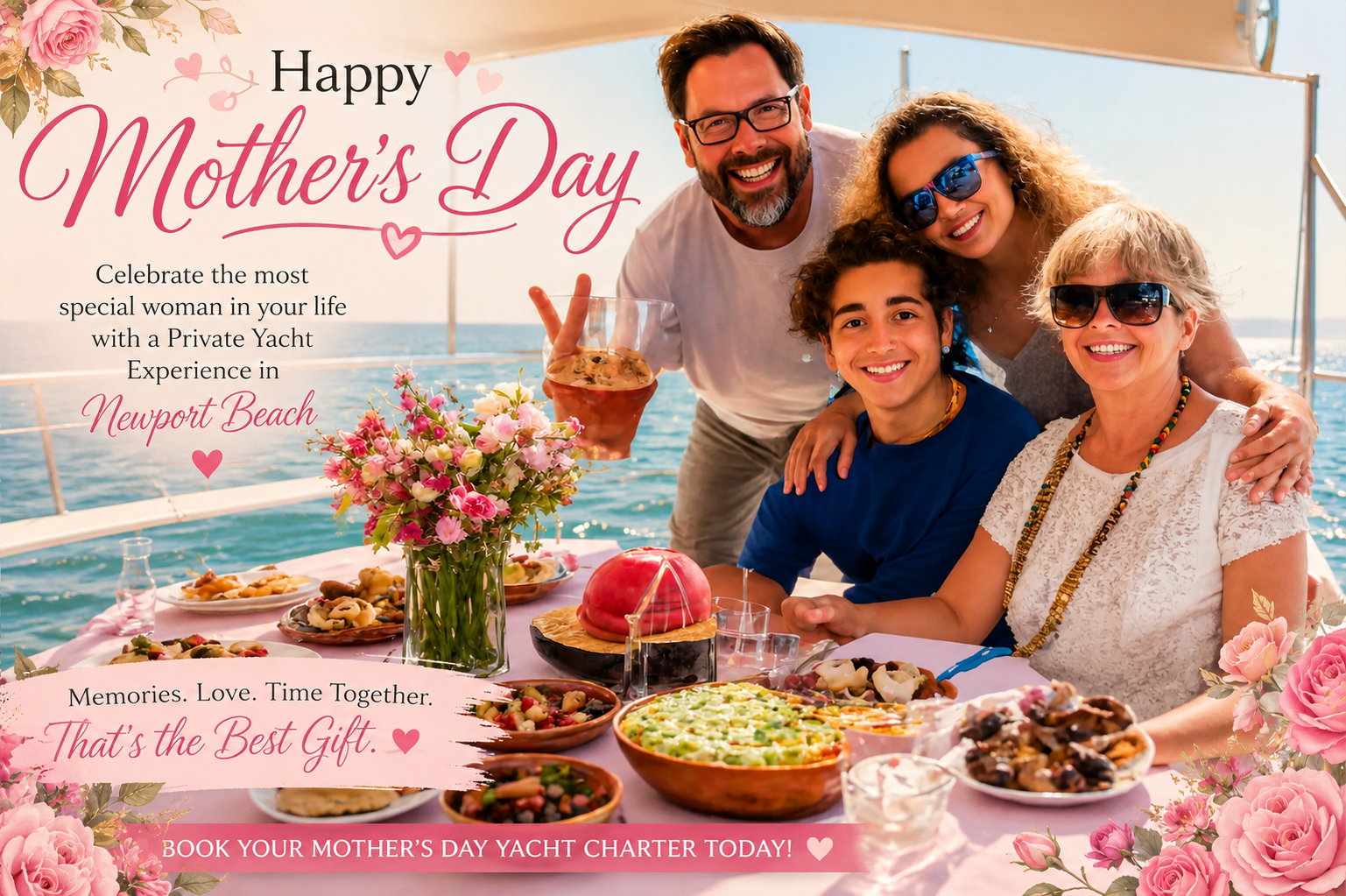 Mother's Day yacht celebration in Newport